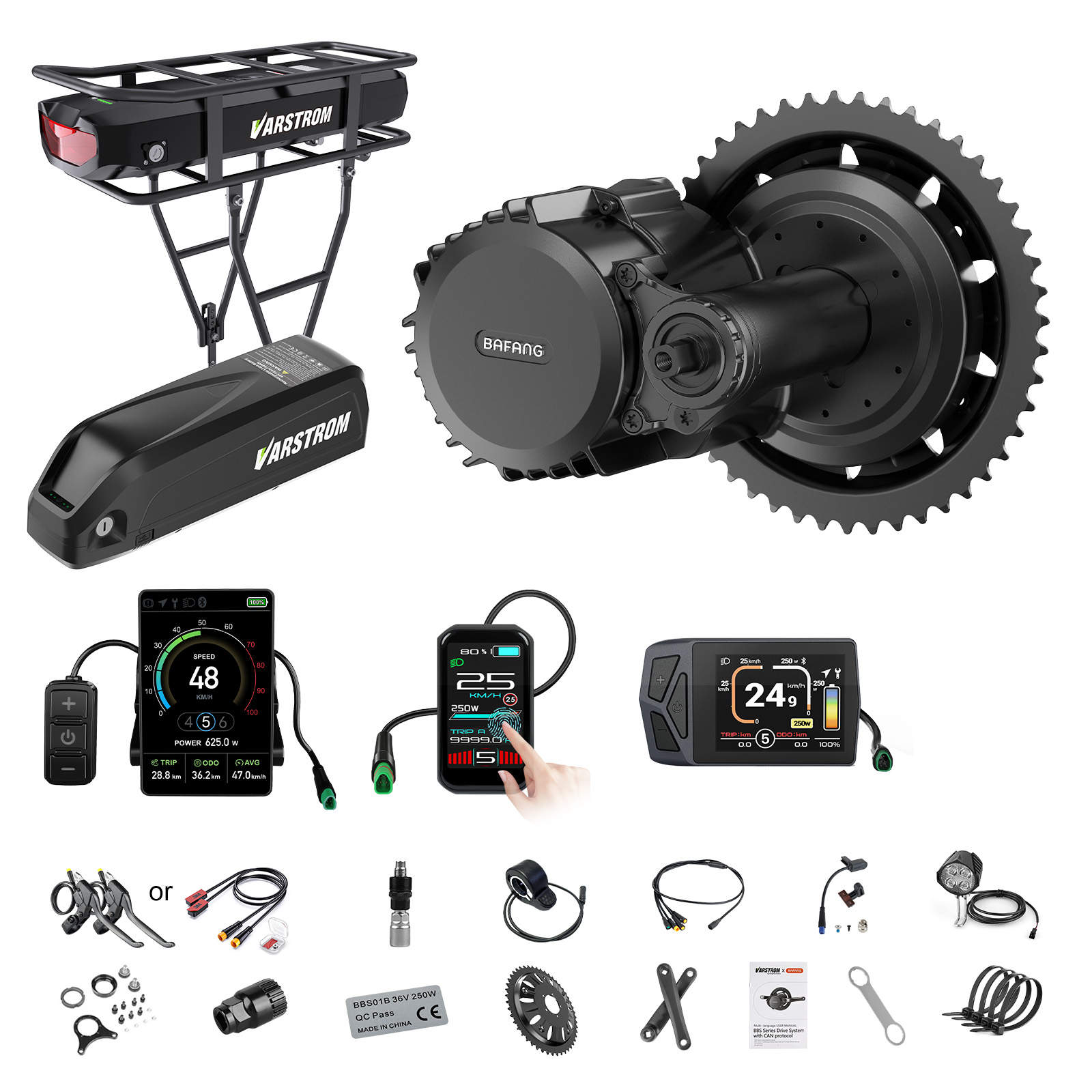 Torque Sensor Mid Drive Motor Kit - [Доставка из США] Мотор Bafang 750W