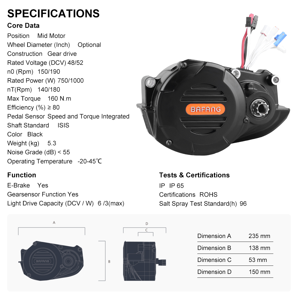 Комплект для переоборудования  – обзор и цена Mid Drive Conversion Kit 1000W