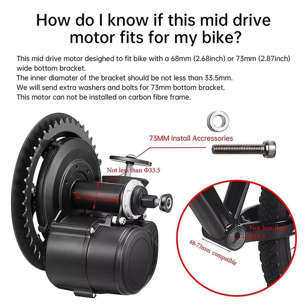 Комплект среднеприводного мото – обзор и цена Torque Sensor Mid Drive Motor Kit