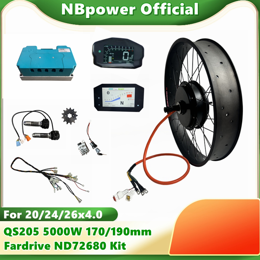 NBpower QS205 72В 5000Вт 170/1 – обзор и цена 5000W Hub Motor Kit 72V