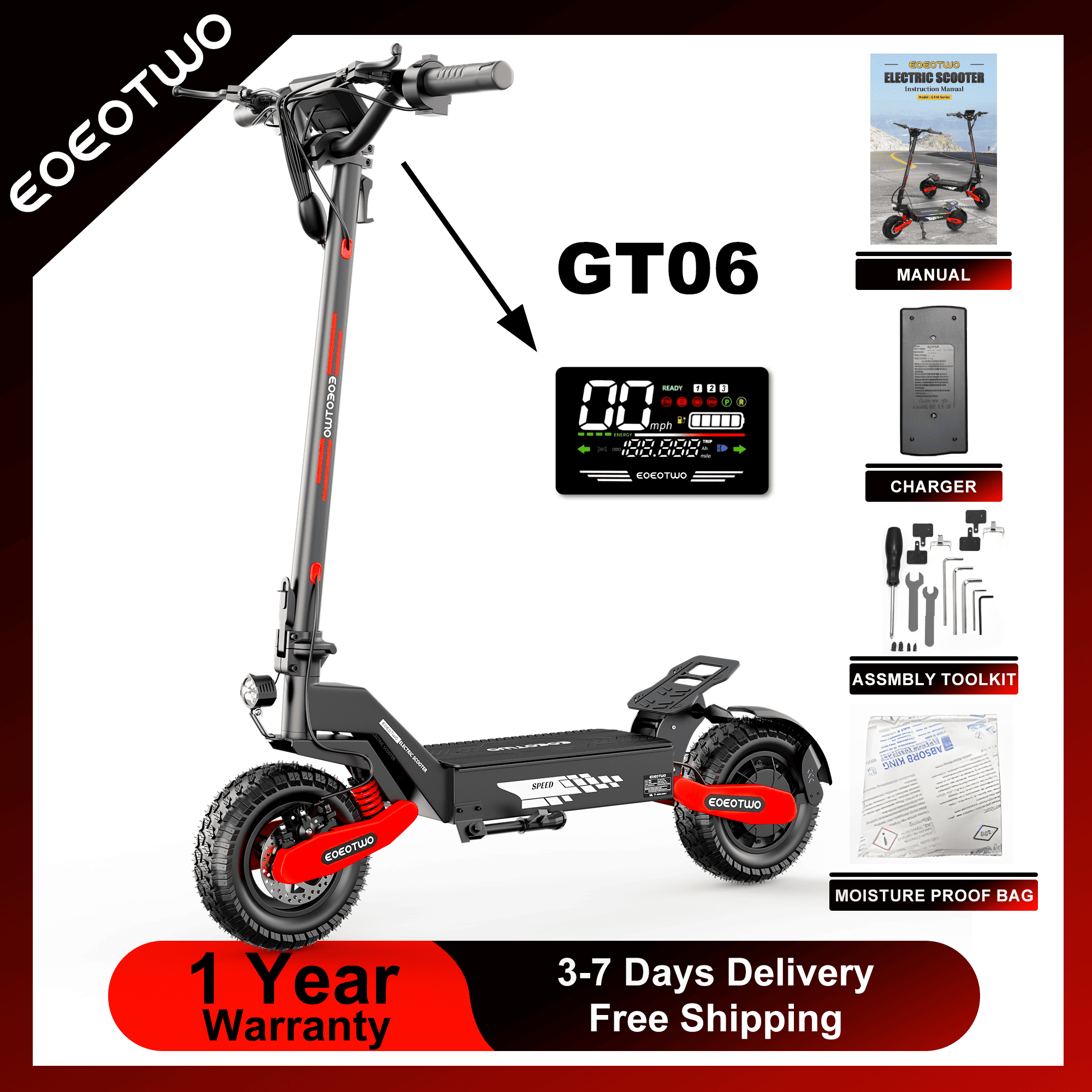 Электросамокат EOEOTWO GT06 дл – обзор и цена Dual Motor Ebike Kit 2000W