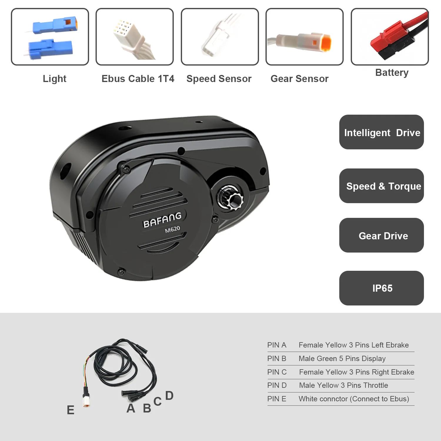 Система среднего привода Bafan – обзор и цена Torque Sensor Mid Drive Motor Kit