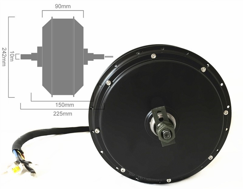 QS205 V3 48-72v 5000W 3,5 T/5T – обзор и цена 5000W Hub Motor Kit 72V